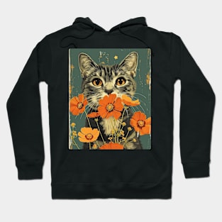 Scottish Fold Cat Flowers Art Design for Cat Owers Hoodie